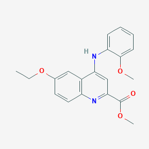 molecular formula C20H20N2O4 B2889627 Methyl 6-ethoxy-4-[(2-methoxyphenyl)amino]quinoline-2-carboxylate CAS No. 1207051-70-4