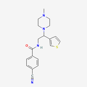 4-cyano-N-(2-(4-methylpiperazin-1-yl)-2-(thiophen-3-yl)ethyl)benzamide