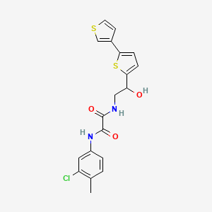 molecular formula C19H17ClN2O3S2 B2889720 N-(2-{[2,3'-bithiophene]-5-yl}-2-hydroxyethyl)-N'-(3-chloro-4-methylphenyl)ethanediamide CAS No. 2309797-49-5