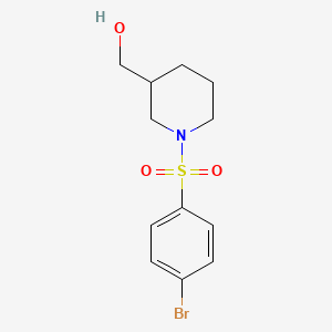 molecular formula C12H16BrNO3S B2889726 {1-[(4-Bromophenyl)sulfonyl]-3-piperidinyl}methanol CAS No. 924869-08-9