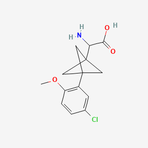 2-Amino-2-[3-(5-chloro-2-methoxyphenyl)-1-bicyclo[1.1.1]pentanyl]acetic acid