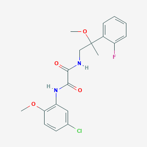 molecular formula C19H20ClFN2O4 B2889747 N-(5-CHLORO-2-METHOXYPHENYL)-N'-[2-(2-FLUOROPHENYL)-2-METHOXYPROPYL]ETHANEDIAMIDE CAS No. 1797184-40-7