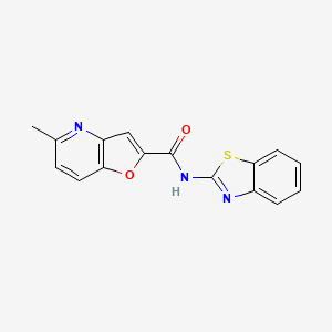 molecular formula C16H11N3O2S B2889799 N-(1,3-benzothiazol-2-yl)-5-methylfuro[3,2-b]pyridine-2-carboxamide CAS No. 941969-63-7