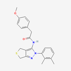 molecular formula C22H23N3O2S B2889826 N-[2-(2,3-dimethylphenyl)-2H,4H,6H-thieno[3,4-c]pyrazol-3-yl]-2-(4-methoxyphenyl)acetamide CAS No. 450344-34-0