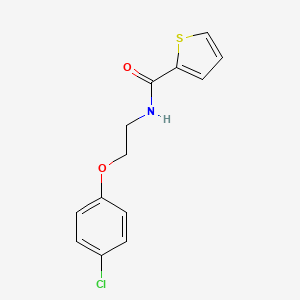 molecular formula C13H12ClNO2S B2889843 N-[2-(4-chlorophenoxy)ethyl]thiophene-2-carboxamide CAS No. 311316-42-4