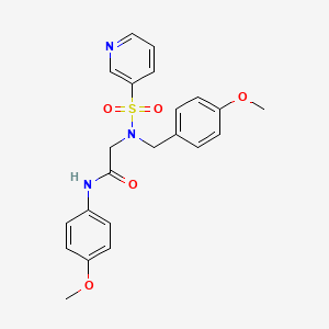 molecular formula C22H23N3O5S B2889859 2-(N-(4-methoxybenzyl)pyridine-3-sulfonamido)-N-(4-methoxyphenyl)acetamide CAS No. 1021106-46-6