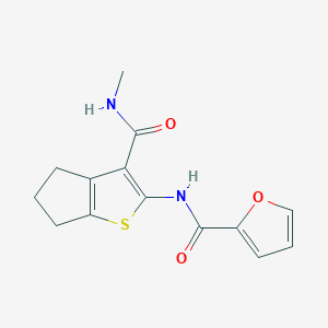 molecular formula C14H14N2O3S B2889876 N-[3-(methylcarbamoyl)-4H,5H,6H-cyclopenta[b]thiophen-2-yl]furan-2-carboxamide CAS No. 893094-77-4