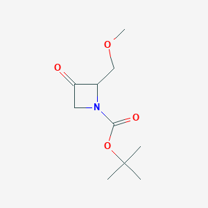 molecular formula C10H17NO4 B2889880 Tert-butyl 2-(methoxymethyl)-3-oxoazetidine-1-carboxylate CAS No. 1909314-38-0