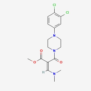 molecular formula C17H21Cl2N3O3 B2889881 Methyl 2-{[4-(3,4-dichlorophenyl)piperazino]carbonyl}-3-(dimethylamino)acrylate CAS No. 303151-73-7