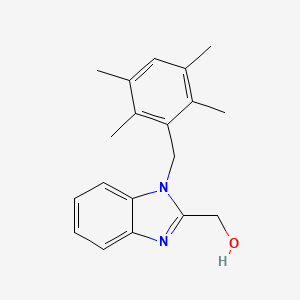 molecular formula C19H22N2O B2889906 {1-[(2,3,5,6-tetramethylphenyl)methyl]-1H-1,3-benzodiazol-2-yl}methanol CAS No. 637324-43-7