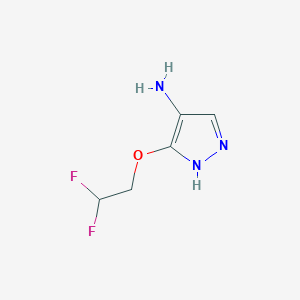 molecular formula C5H7F2N3O B2889932 3-(2,2-difluoroethoxy)-1H-pyrazol-4-amine CAS No. 2287320-66-3