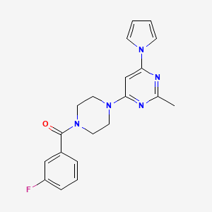 (3-fluorophenyl)(4-(2-methyl-6-(1H-pyrrol-1-yl)pyrimidin-4-yl)piperazin-1-yl)methanone