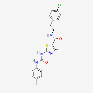 N-(4-chlorophenethyl)-4-methyl-2-(3-(p-tolyl)ureido)thiazole-5-carboxamide