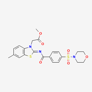 (Z)-methyl 2-(6-methyl-2-((4-(morpholinosulfonyl)benzoyl)imino)benzo[d]thiazol-3(2H)-yl)acetate