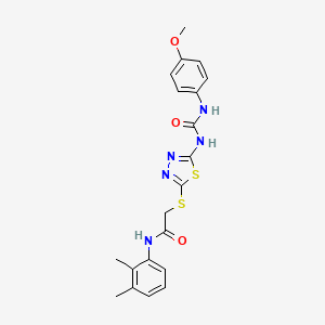 molecular formula C20H21N5O3S2 B2890023 N-(2,3-dimethylphenyl)-2-[(5-{[(4-methoxyphenyl)carbamoyl]amino}-1,3,4-thiadiazol-2-yl)sulfanyl]acetamide CAS No. 946320-83-8