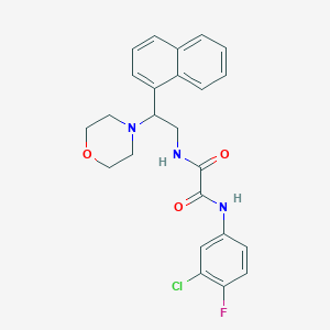 molecular formula C24H23ClFN3O3 B2890031 N'-(3-chloro-4-fluorophenyl)-N-[2-(morpholin-4-yl)-2-(naphthalen-1-yl)ethyl]ethanediamide CAS No. 941934-00-5