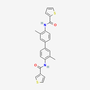 molecular formula C24H20N2O2S2 B2890056 N-[3,3'-dimethyl-4'-(thiophene-3-amido)-[1,1'-biphenyl]-4-yl]thiophene-2-carboxamide CAS No. 327038-34-6