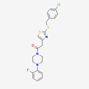 2-(2-((4-Chlorobenzyl)thio)thiazol-4-yl)-1-(4-(2-fluorophenyl)piperazin-1-yl)ethanone