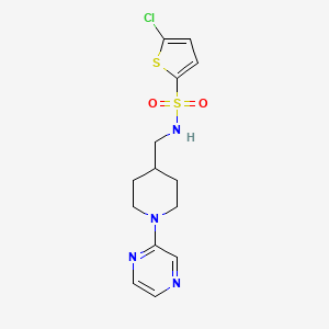 5-chloro-N-((1-(pyrazin-2-yl)piperidin-4-yl)methyl)thiophene-2-sulfonamide