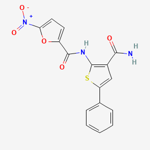 N-(3-carbamoyl-5-phenylthiophen-2-yl)-5-nitrofuran-2-carboxamide