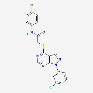 N-(4-bromophenyl)-2-((1-(3-chlorophenyl)-1H-pyrazolo[3,4-d]pyrimidin-4-yl)thio)acetamide
