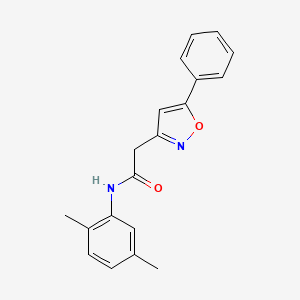 molecular formula C19H18N2O2 B2890107 N-(2,5-dimethylphenyl)-2-(5-phenyl-1,2-oxazol-3-yl)acetamide CAS No. 946226-50-2