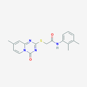 molecular formula C18H18N4O2S B2890134 N-(2,3-dimethylphenyl)-2-({8-methyl-4-oxo-4H-pyrido[1,2-a][1,3,5]triazin-2-yl}sulfanyl)acetamide CAS No. 896328-97-5