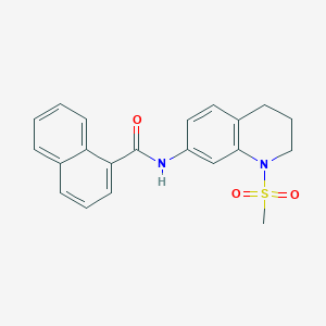 molecular formula C21H20N2O3S B2890150 N-(1-methanesulfonyl-1,2,3,4-tetrahydroquinolin-7-yl)naphthalene-1-carboxamide CAS No. 941950-32-9