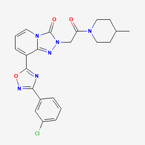 B2890176 N-[4-(3-{[(4-fluorophenyl)amino]sulfonyl}-4-methylphenyl)-3-methylisoxazol-5-yl]acetamide CAS No. 1251582-09-8