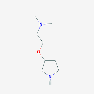 molecular formula C8H18N2O B2890203 dimethyl[2-(pyrrolidin-3-yloxy)ethyl]amine CAS No. 67563-57-9