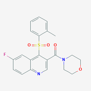 (6-Fluoro-4-(o-tolylsulfonyl)quinolin-3-yl)(morpholino)methanone