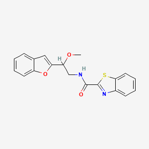 N-(2-(benzofuran-2-yl)-2-methoxyethyl)benzo[d]thiazole-2-carboxamide