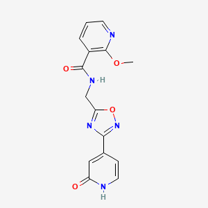 2-methoxy-N-((3-(2-oxo-1,2-dihydropyridin-4-yl)-1,2,4-oxadiazol-5-yl)methyl)nicotinamide