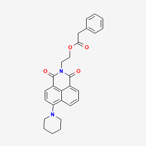 2-(1,3-dioxo-6-(piperidin-1-yl)-1H-benzo[de]isoquinolin-2(3H)-yl)ethyl 2-phenylacetate