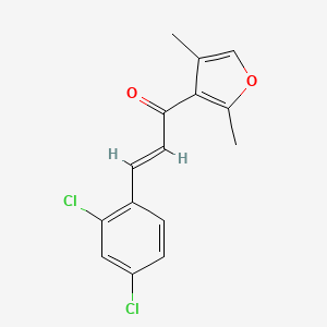 (E)-3-(2,4-dichlorophenyl)-1-(2,4-dimethylfuran-3-yl)prop-2-en-1-one