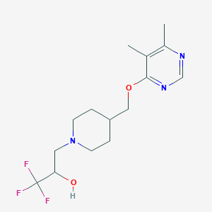 3-(4-(((5,6-Dimethylpyrimidin-4-yl)oxy)methyl)piperidin-1-yl)-1,1,1-trifluoropropan-2-ol