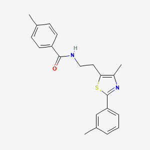 4-methyl-N-{2-[4-methyl-2-(3-methylphenyl)-1,3-thiazol-5-yl]ethyl}benzamide