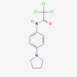 2,2,2-trichloro-N-[4-(pyrrolidin-1-yl)phenyl]acetamide