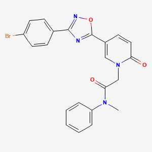2-(5-(3-(4-bromophenyl)-1,2,4-oxadiazol-5-yl)-2-oxopyridin-1(2H)-yl)-N-methyl-N-phenylacetamide