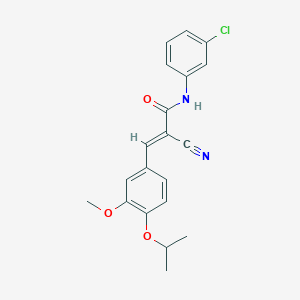 (E)-N-(3-chlorophenyl)-2-cyano-3-(3-methoxy-4-propan-2-yloxyphenyl)prop-2-enamide