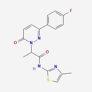 2-(3-(4-fluorophenyl)-6-oxopyridazin-1(6H)-yl)-N-(4-methylthiazol-2-yl)propanamide