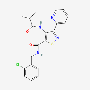 N-(2-chlorobenzyl)-4-(isobutyrylamino)-3-pyridin-2-ylisothiazole-5-carboxamide