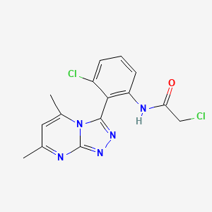 2-Chloro-N-[3-chloro-2-(5,7-dimethyl-[1,2,4]triazolo[4,3-a]pyrimidin-3-yl)phenyl]acetamide