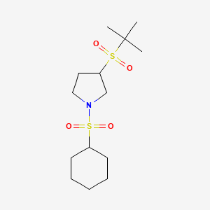 3-(Tert-butylsulfonyl)-1-(cyclohexylsulfonyl)pyrrolidine