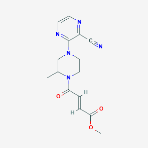 Methyl (E)-4-[4-(3-cyanopyrazin-2-yl)-2-methylpiperazin-1-yl]-4-oxobut-2-enoate
