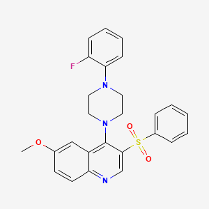 4-(4-(2-Fluorophenyl)piperazin-1-yl)-6-methoxy-3-(phenylsulfonyl)quinoline