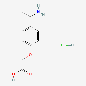 2-[4-(1-Aminoethyl)phenoxy]acetic acid;hydrochloride