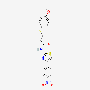 3-((4-methoxyphenyl)thio)-N-(4-(4-nitrophenyl)thiazol-2-yl)propanamide