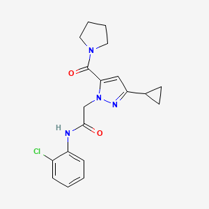 N~1~-(2-chlorophenyl)-2-[3-cyclopropyl-5-(1-pyrrolidinylcarbonyl)-1H-pyrazol-1-yl]acetamide