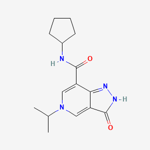 N-cyclopentyl-5-isopropyl-3-oxo-3,5-dihydro-2H-pyrazolo[4,3-c]pyridine-7-carboxamide